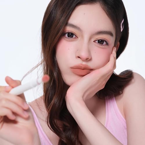 JUDYDOLL Cushion Matte Lip Cream, Hydrating Matte Lipstick with Tripeptide & Squalane, Lip line blurring, Velvet Lip mud, Smudge-Proof, Transfer-Proof, Long-Lasting, Non-craked (New N12 Toffee Peach)