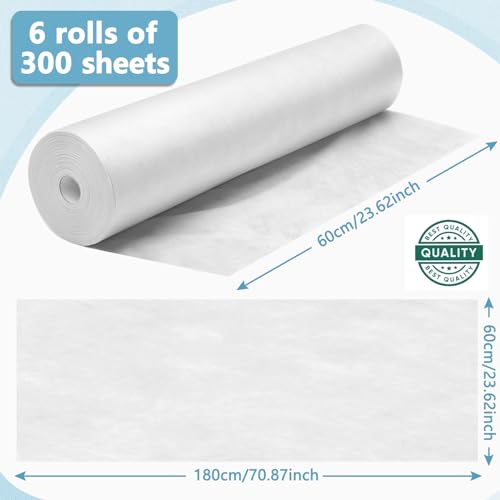 Tudomro 6 Rolls Disposable Bed Sheet Massage Table Paper 60x180cm