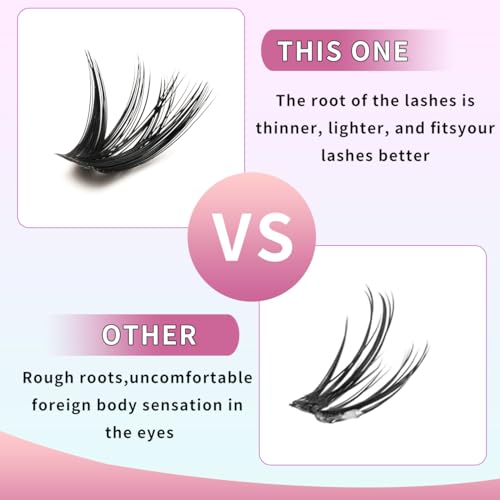 DIY Lash Extension Kit 616pcs Clusters D Curl 9-16mm