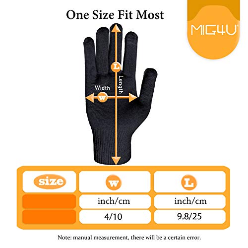 MIG4U Moisturizing Beauty Gloves Touch Screen Overnight Sleeping Glove Large for Men SPA, Dry Hands, Nighttime Lotion, UV Protection, Cosmetic Treatment, XL Black 1 Pairs