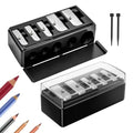 5-Hole Cosmetic Pencil Sharpener with Lid (2 Pack) for Eyeliner & Lip Liner