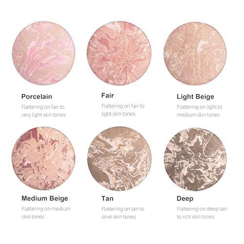 AKARY Baked Powder Foundation, Oil Control Correcting Buildable Light