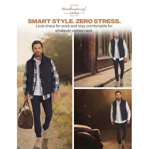 Weatherproof Vintage Men's Hiking Pants - Casual Chino | Straight Slim Fit, Quick Dry, Stretch Travel Pants for Men