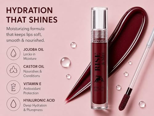 Power Gloss Bold Merlot - Vegan Lip Gloss with Hyaluronic Acid