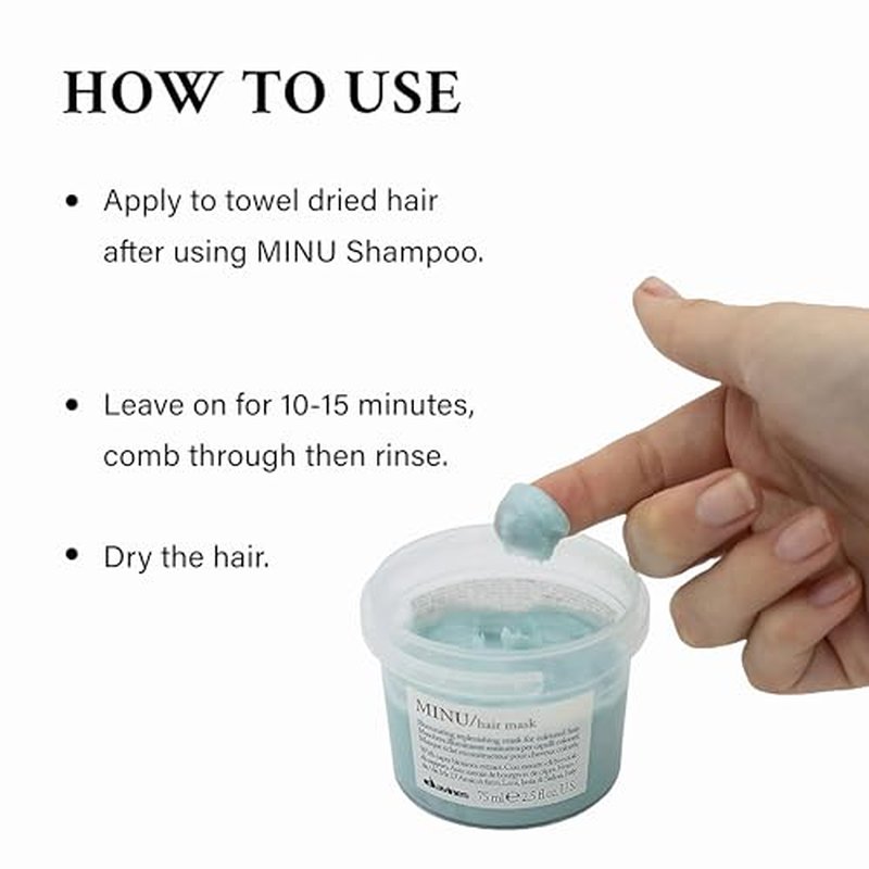 Davines MINU Hair Mask Deep Nourishing Treatment | Color Treated Hair