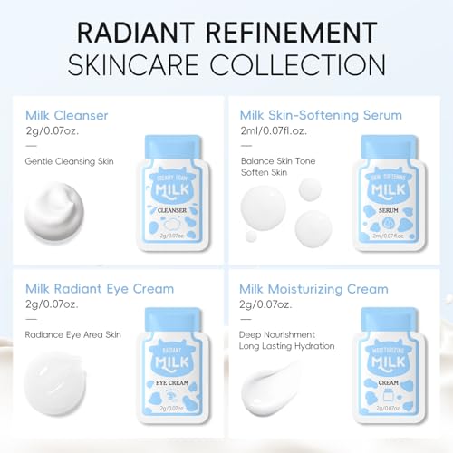 Travel Size Milk Skincare Set for Girls 8-12 - 60 PCS