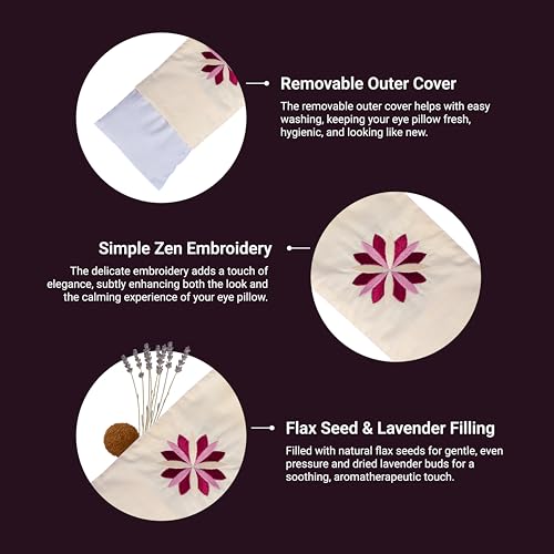 Organic Cotton Aromatherapy Eye Pillow with Flaxseed & Lavender