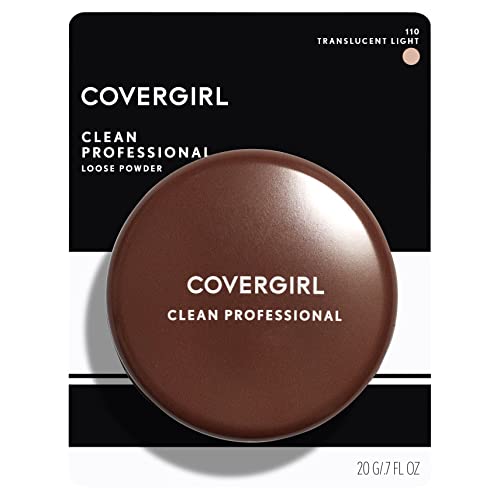 COVERGIRL Professional Loose Finishing Powder, Translucent Light Tone, Sets Makeup, Controls Shine, Won't Clog Pores, 0.7 Ounce (Packaging May Vary)