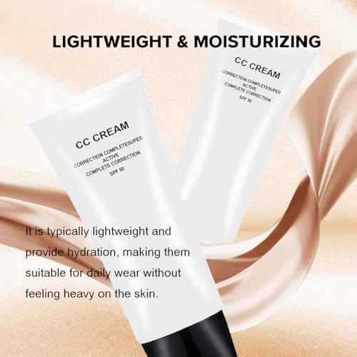 CC Cream Skin Tone Adjusting for Mature Skin, Complete Correction Super Active, Light, Moisturizer, SPF 50, 1.0 fl oz (Natural, 30ml)