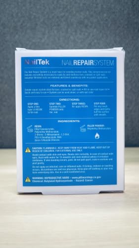 Nail Tek Nail Repair Kit for Split & Cracked Nails with Resin & Powder
