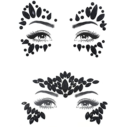 Face Gems Rhinestone Stickers - Shiny Forehead Jewels 2PC