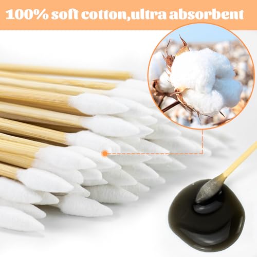 500pc Pointed Cotton Swabs with Storage Case - Gun Cleaning