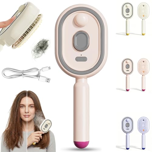 Electric Steam Hair Straightener Brush with Nano Mist