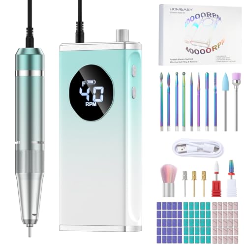 Electric Nail Drill 40000RPM Professional Rechargeable