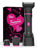 Rose Black 3-in-1 Bikini Trimmer for Women, Body Shaver & Razors - Smooth Kit