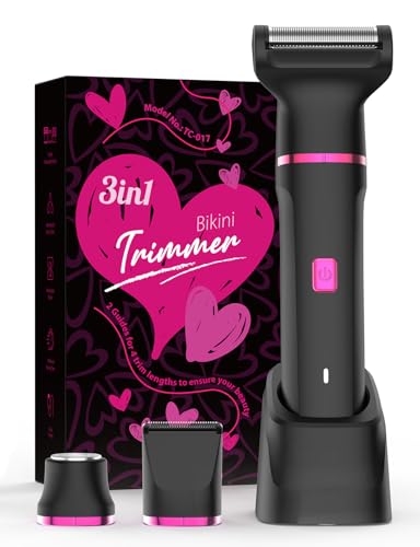 Rose Black 3-in-1 Bikini Trimmer for Women, Body Shaver & Razors - Smooth Kit