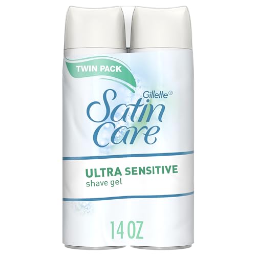 Gillette Venus Satin Care Ultra Sensitive Shave Gel for Women, 2-Pack