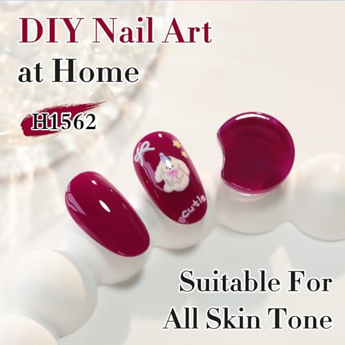 Double Rhythm Blood Red Gel Nail Polish 0.5oz UV, Hema-Free, Long-Lasting