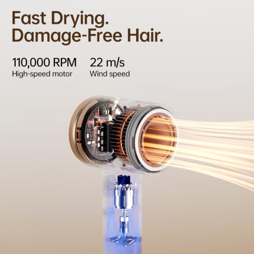 BOWEI Negative Ion Hair Dryer - Fast Drying, Lightweight & Quiet