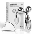 Stainless Steel Gua Sha and Face Roller Set, Facial Tool for Face Sculpting, Metal Skin Care, Massager for Women