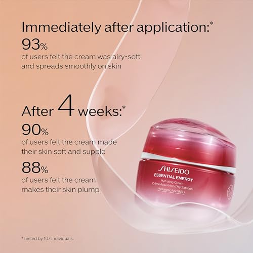 Shiseido Essential Energy Hydrating Cream Refill - 50 mL - Visibly Reduces the Look of Pores & Fine Lines - With Hyaluronic Acid - 24-Hour Hydration - Vegan - All Skin Types