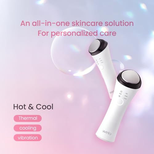 Depuffing Face Massager Wand with Hot & Cool Thermal Cryo Vibration for Skin Care