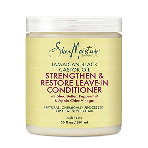 SheaMoisture Jamaican Black Castor Oil Leave In Conditioner for Hair To Soften and Detangle 20 oz and 11.5oz
