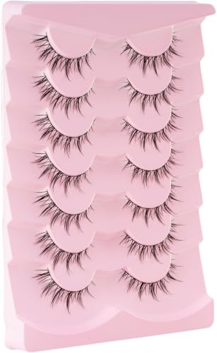 Vegan False Eyelashes 7 Pairs - Natural 3D Flared Lashes