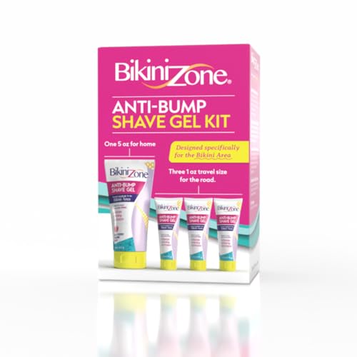 Bikini Zone Soothing Shave Gel Combo - Full Size & Travel Minis for Sensitive Skin