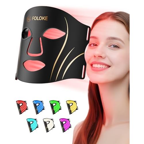 LED Light Therapy Mask Skin Care Mask, LED Red 630¡¾5nm & NIR 830nm Wavelength for Home Use(TAN)
