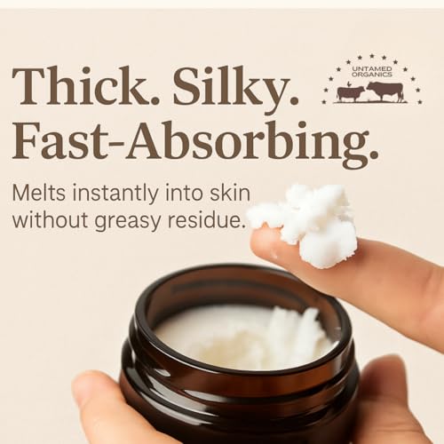Handmade Tallow & Honey Skin Balm | 100% Grass-Fed Grass-Finished Tallow + Raw Wild Honey | All Purpose Whole Body & Face Moisturizer For Sensitive Skin, 2 fl. oz. (Unscented)