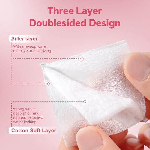 ICOTLE Square Cotton Pads - 475 Makeup Remover Squares
