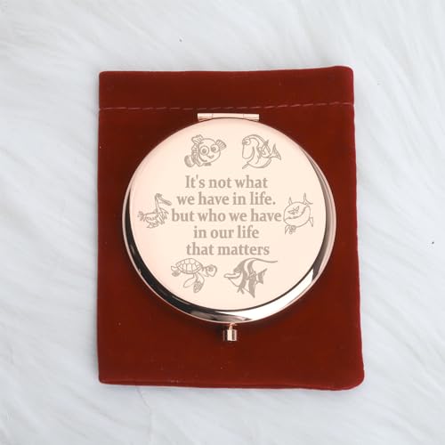 WUSUANED Funny Fish Nemo Makeup Mirror Cartoon Inspired Mirro r Dory Fish Lover Gift Cartoon Fan Gift Clownfish Lover Gifts