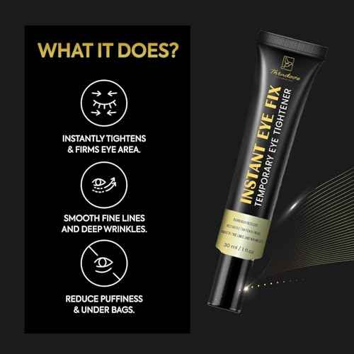 Instant Firm Temporary Eye Tightener: Reduces Eye Bags, Puffiness, Smooths Wrinkles, Fine Lines ? Anti-Aging Formula,Temporarily Firms, Lifts & Smooths Under Eye & Face Area ? 1 oz