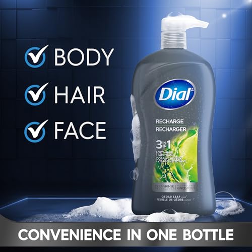 Dial 3-in-1 Men's Body Wash, Hair & Face – 32 Fl Oz