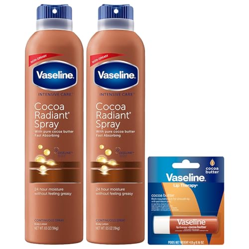 Vaseline Cocoa Radiant Spray 2-Pack + Lip Balm Set