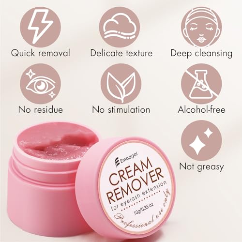 Lash Remover for Extensions 10g No Burn Cream Professional Eyelash
