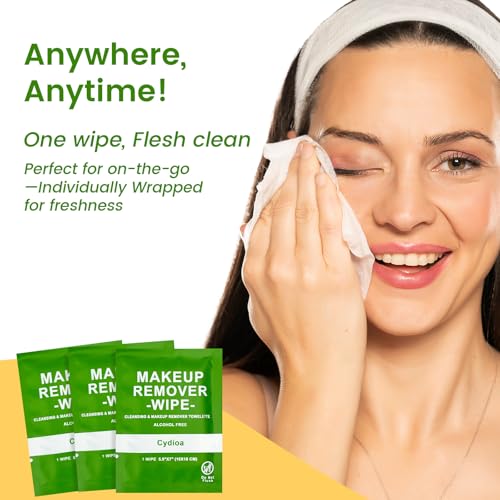 50 Makeup Remover Wipes, Individually Wrapped, Alcohol-Free Travel Size