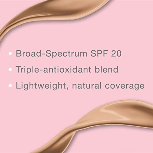 Neutrogena Healthy Skin Liquid Makeup Foundation, Broad Spectrum SPF 20 Sunscreen, Lightweight & Flawless Coverage Foundation with Antioxidant Vitamin E & Feverfew, 40 Nude, 1 fl. oz