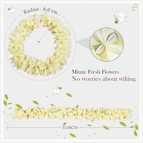 ZAINY 6 Pack White Mogra Gajra Hair Accessory