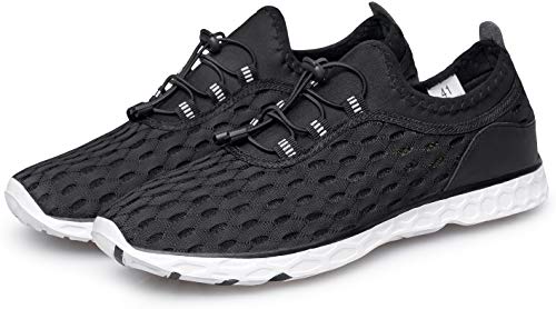 DOUSSPRT Men's Water Shoes Quick Drying Sports Aqua Shoes Black Size 7