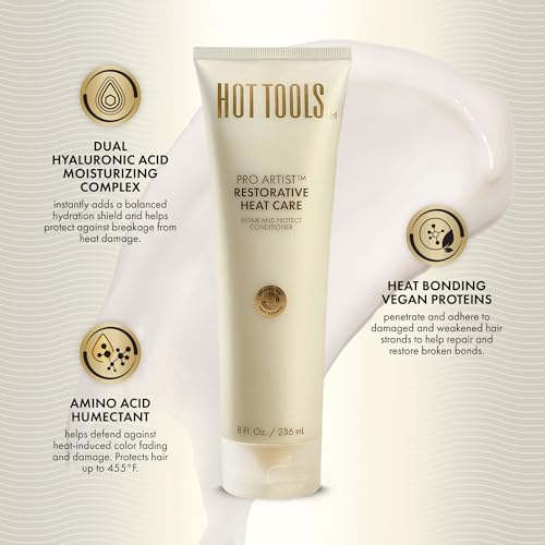 HOT TOOLS¢â Pro Artist Heat Protection Shampoo and Conditioner Set | Cleanse, Repair and Strengthen Heat-Styled Hair