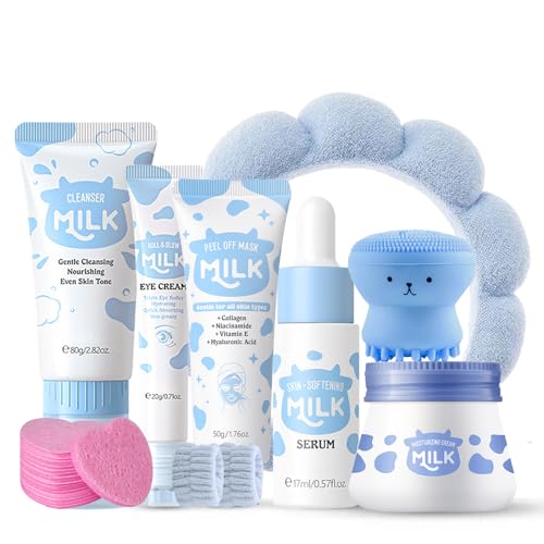 Milk Skin Care for Kids Teens Birthday Christmas Gifts - Girls Skin Care for Kids Age 8-12 - skin care for Teens 10-12 -Skincare for Girls 10-12 - Skincare Set for kids 8-9 - Gifts for Teenage girls
