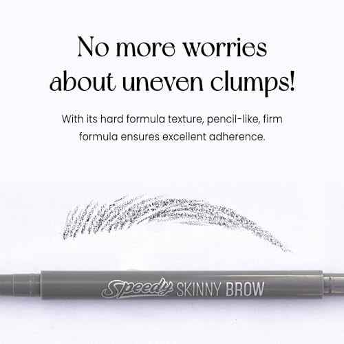 PERIPERA Speedy Skinny Brow (09 Taupe Brown),1.5mm Precise Eyebrow Pencil, Dual-Sided Fine Tip Shades, Define Fills Brow Make up, K Beauty, Korean Make-up