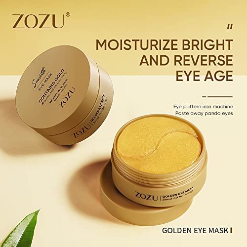 Aero Zen 24K Gold Under Eye Patches-120 Pcs,Eye Mask Pure Gold Anti-Aging Collagen Hyaluronic Acid Under Eye Mask for Dark Circles, Puffiness & Wrinkles Refresh Your Skin（Gold）