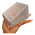 Bling Rhinestone 9-Compartment Lipstick Display Stand ? Elegant Desktop Lipsticks Organizer Box Holder for Lipsticks Lip Gloss (Silver)