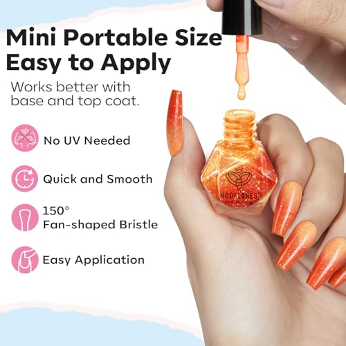 Color Changing Nail Polish Set, 6 Quick-Dry Shades
