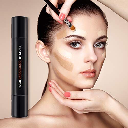 ONLYOILY Double-End Contour Highlighter Stick, Face Contour Makeup Contouring Sticks Cream Concealer (1)