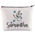 BWWKTOP Snowman Olaf Cosmetic Makeup Bag Olaf Fans Gifts Samantha Olaf Zipper Pouch Bag Olaf Merchandise (Samantha)
