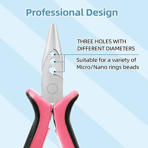 3 Holes Mini Plier For Micro Nano Ring Hair Extensions opener and Removal Tool